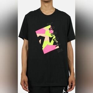 Men's Black XL Jordan T-shirt With Neon Color Graphic on The Front